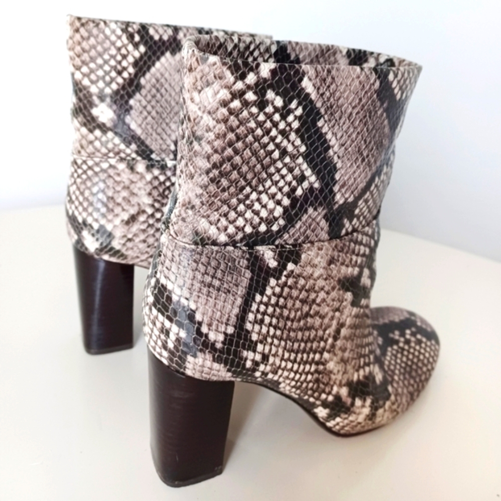 Tory burch snakeskin heeled ankle boots - Picture 3 of 8